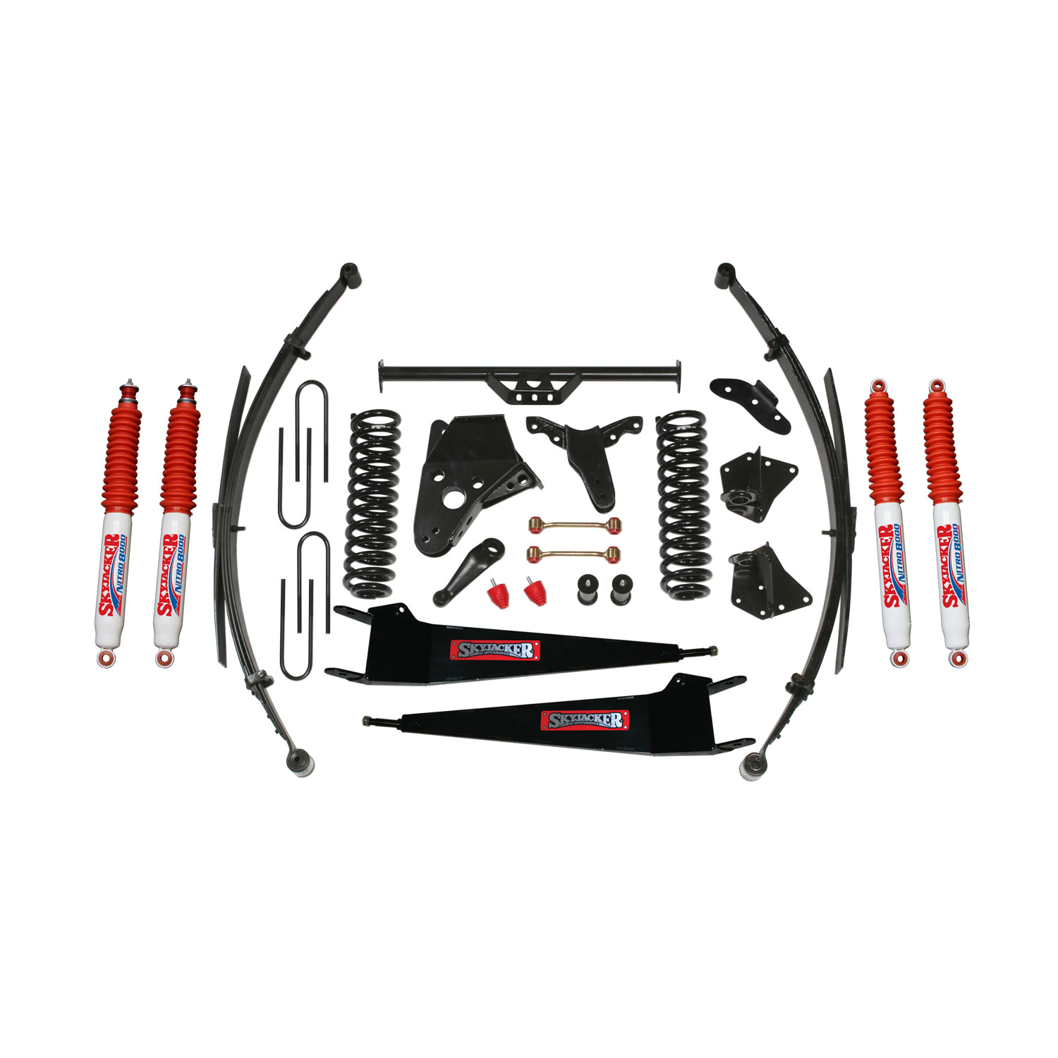 Suspension Lift Kit w/Shock Nitro Shocks 6 Inch Lift Incl. Front/Rear ...